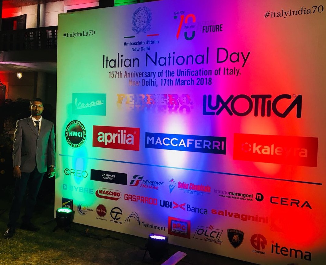 Celebrating the 157th Anniversary of the Italian Unification at the Italian Ambassador's Residence in New Delhi