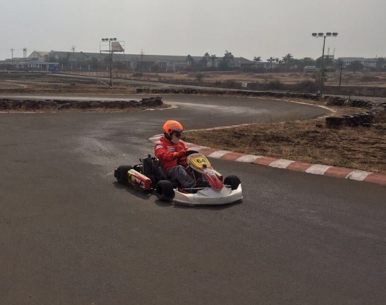Testing the resurface karting track in Kolhapur (India)...