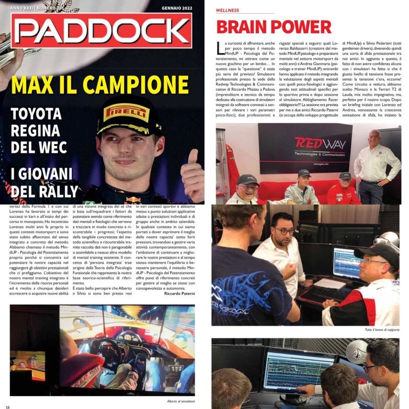 The Italian classic motorsport magazine 'Paddock' features a reportage about MindUP: 
