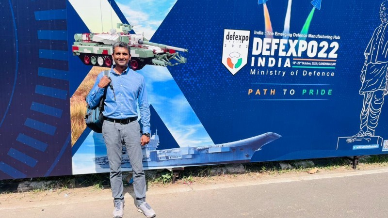 Samit Naik, Synergy Pathways, visiting DEFEXPO22 INDIA